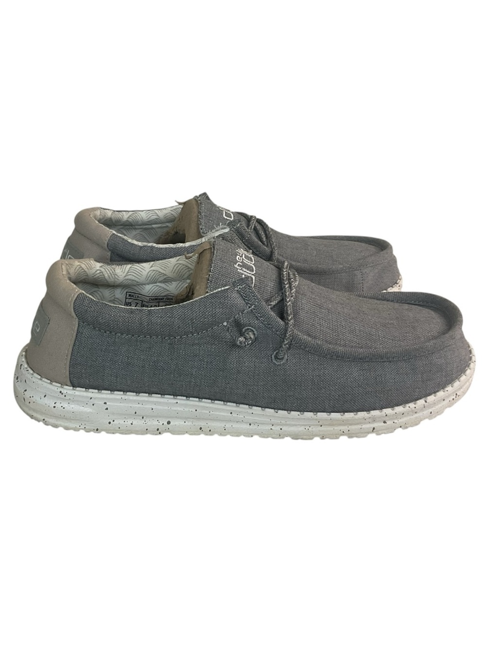 HEYDUDE Wally Chambray Frost Grey Men’s 7 Slip On Shoes 110063224